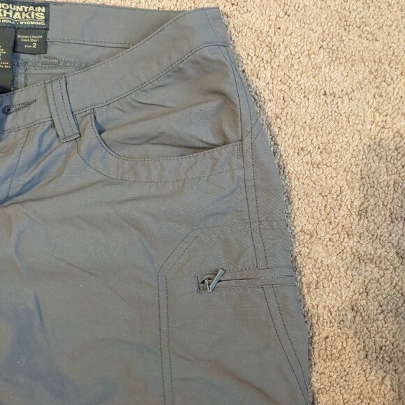 Women's Mountain Khakis gray hiking shorts, size 2 - Picture 3 of 4